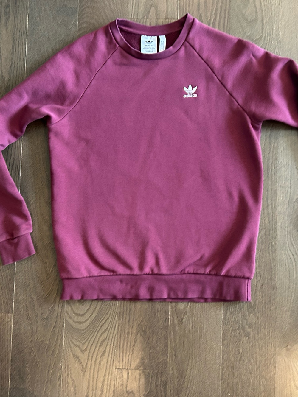 Adidas Originals Burgundy Trefoil Crewneck Sweatshirt Size S Maroon